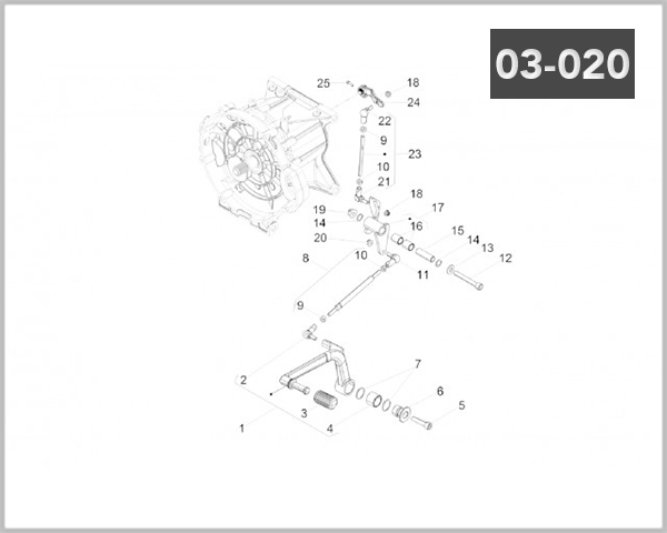 03-020 - GEAR CHANGE LEVER