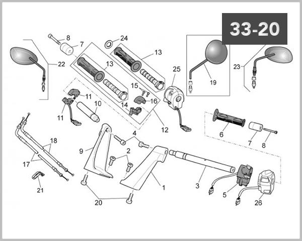 33-20 - HANDLEBAR CONTROLS