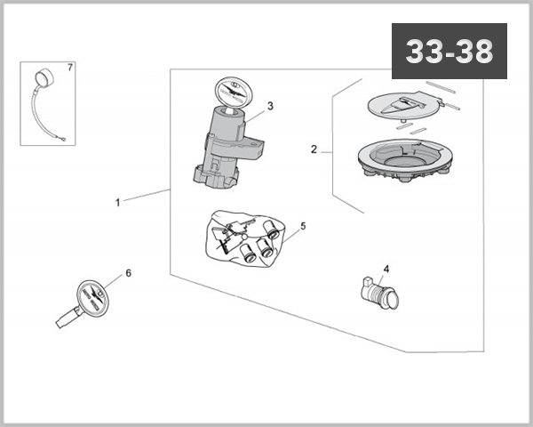 33-38 - LOCK HARDWARE KIT