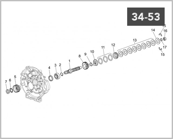 34-53 - CLUTCH SHAFT