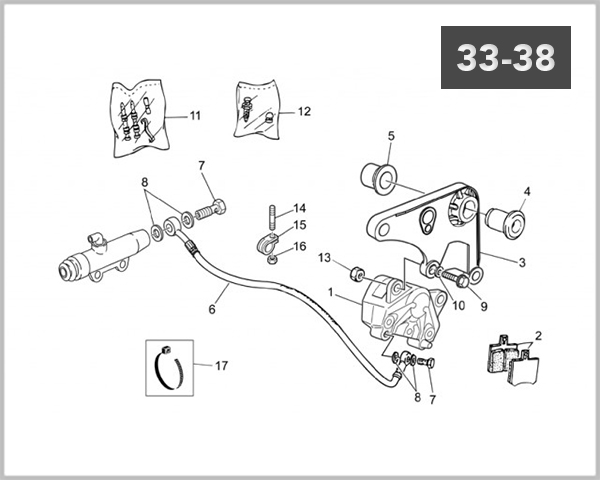 33-38 - REAR BRAKE CALIPER