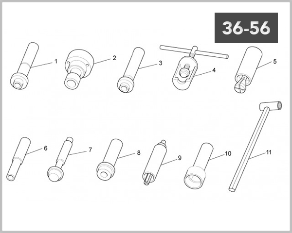 36-56 - WORKSHOP SERVICE TOOLS BEVEL GEAR