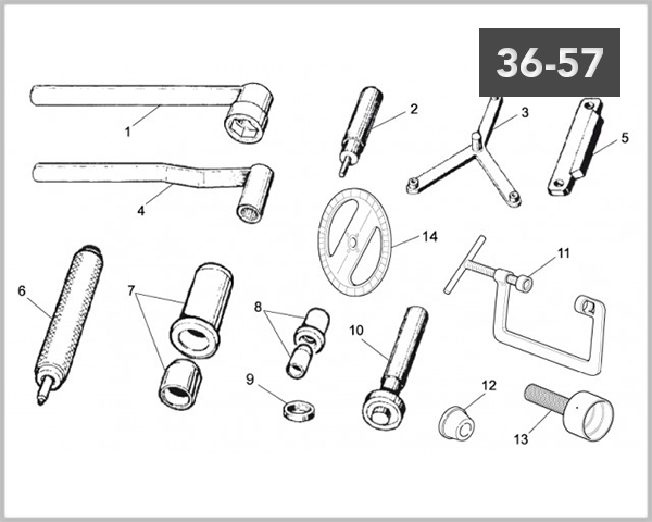 36-57 - WORKSHOP SERVICE TOOLS CLUTCH