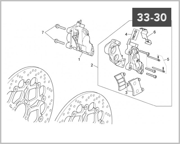 33-30 - FRONT BRAKE CALIPER