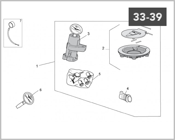 33-39 - LOCK HARDWARE KIT