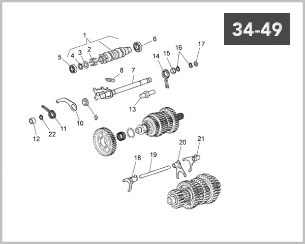 34-49 - GEAR CHANGE MECHANISM