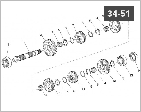 34-51 - DRIVEN SHAFT