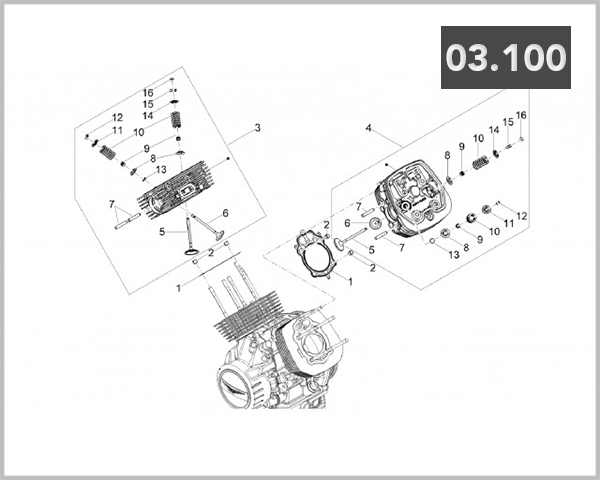 03-100 - CYLINDEAR HEAD-VALVES