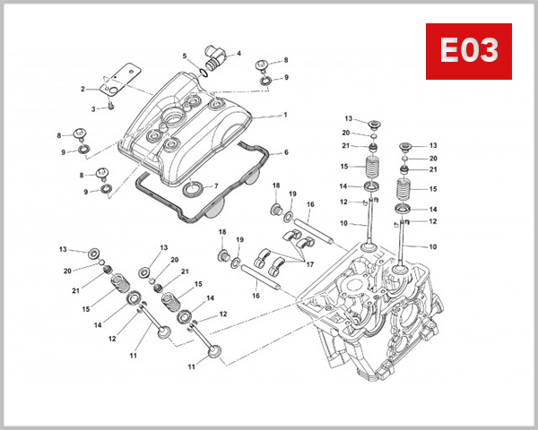 E03 - COVER CYLINDER HEAD 
