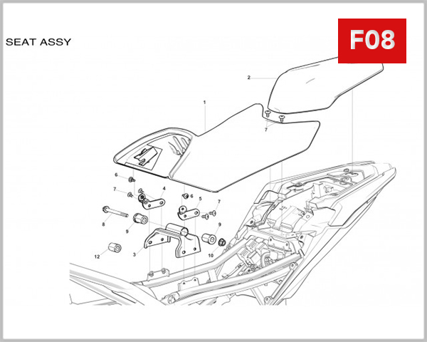 F08 - SEAT - COVER TAIL