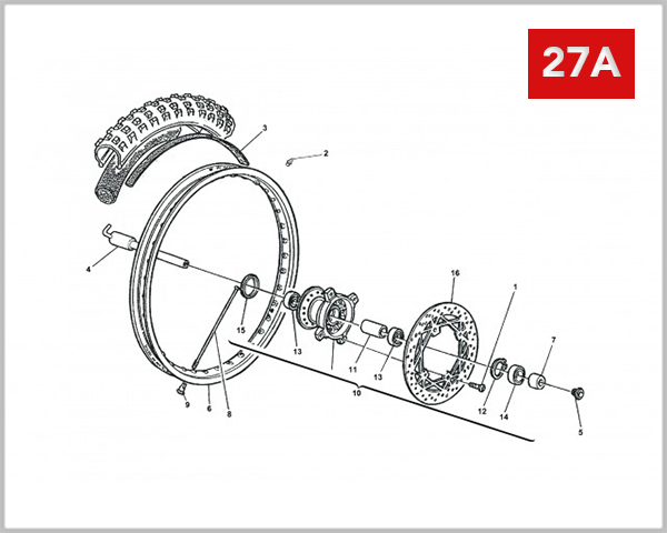 27A - FRONT WHEEL (RS 650R)