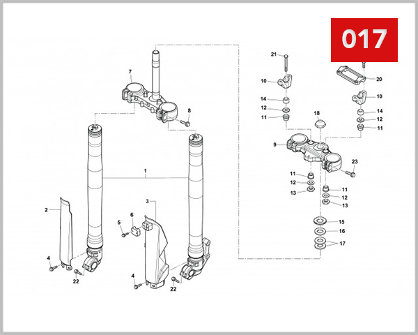 017 - FRONT FORK ASSEMBLY