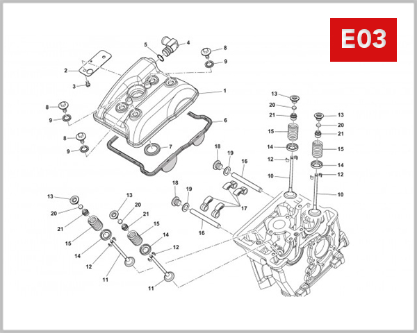 E03 - COVER CYLINDER HEAD 