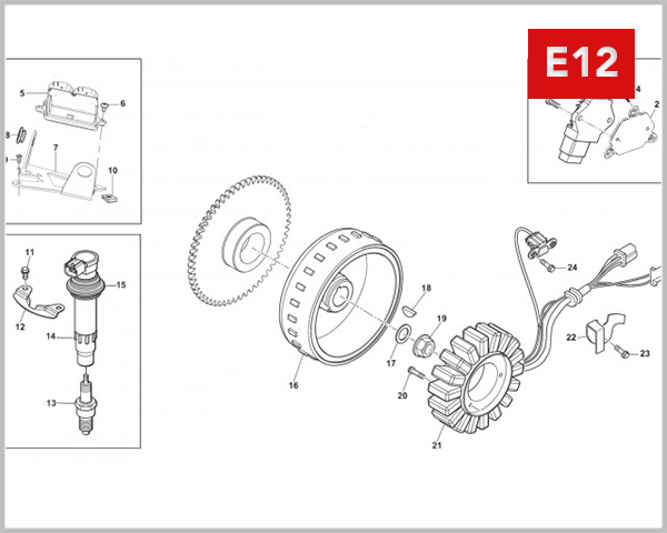 E12 - ECU & STATOR MAGNETO