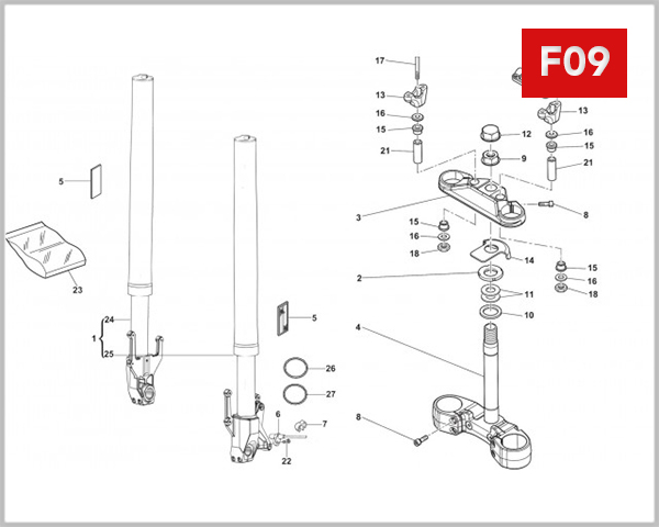 F09 - FRONT FORK ASSEMBLY