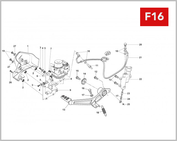 F16 - REAR HYDRAULIC BRAKE