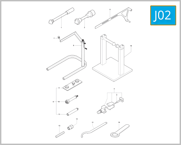 J02 - Workshop Service Tools Frame 2