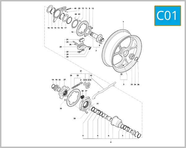 C01 - Rear Wheel Assembly
