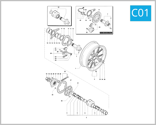 C01 -Rear Wheel Assembly