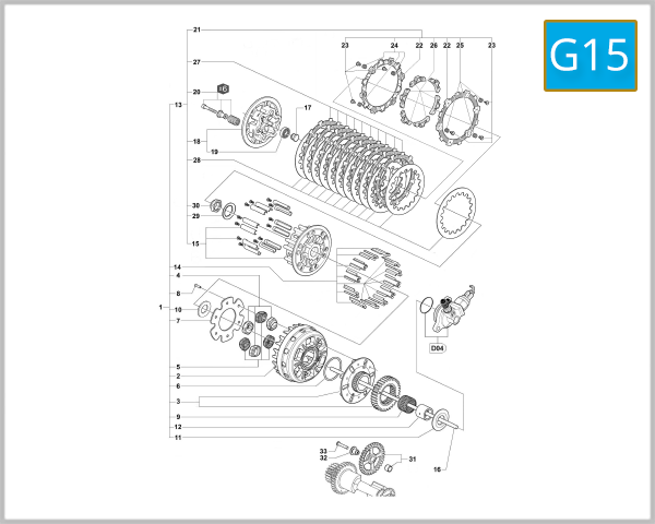 G15 - Clutch Assembly  MY19 SCS-MY19 RC