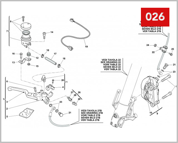 026 - FRONT HYDRAULIC BRAKE SPADES/OUTLAW