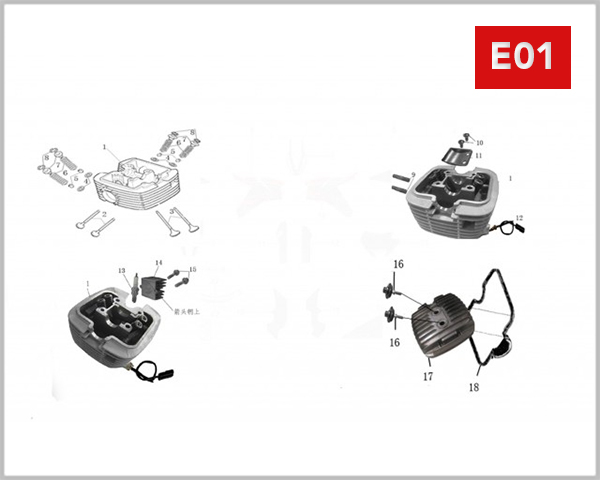 E01 - CYLINDER HEAD 