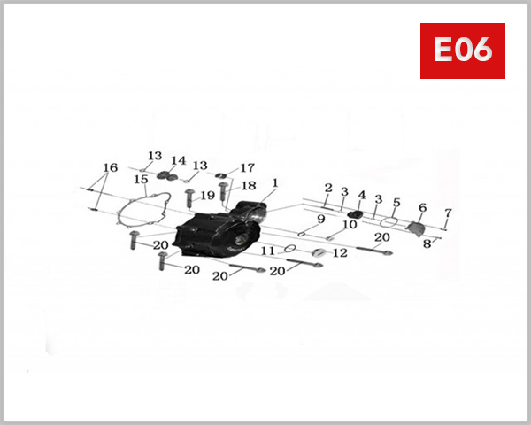 E06 - LEFT CRANKCASE COVER