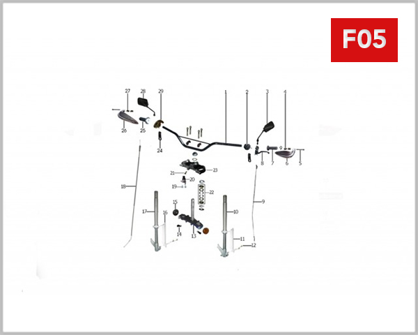 F05 - STEERING BAR & ON CONNECTING PLATE