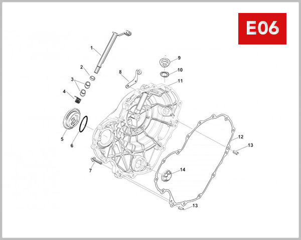 E06 - RIGHT CRANKCASE COVER