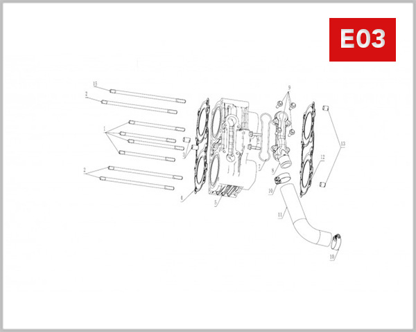 E03 - CYLINDER BLOCK ASSY