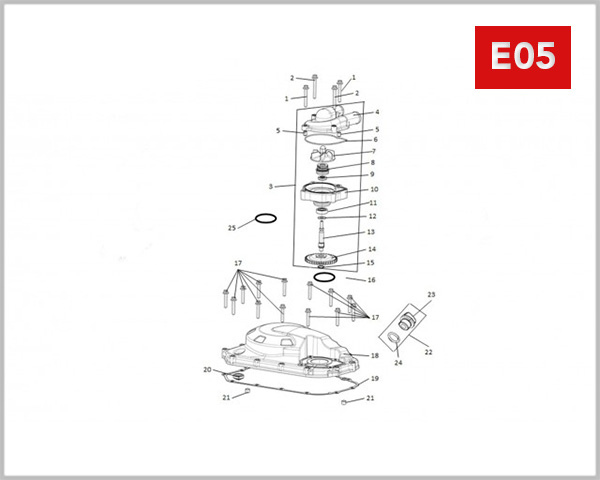 E05 - RIGHT CRANKCASE COVER