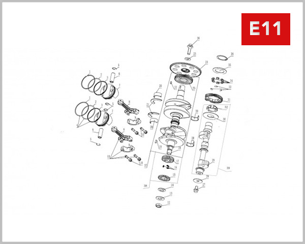 E11 - CRANKSHAFT & PISTON