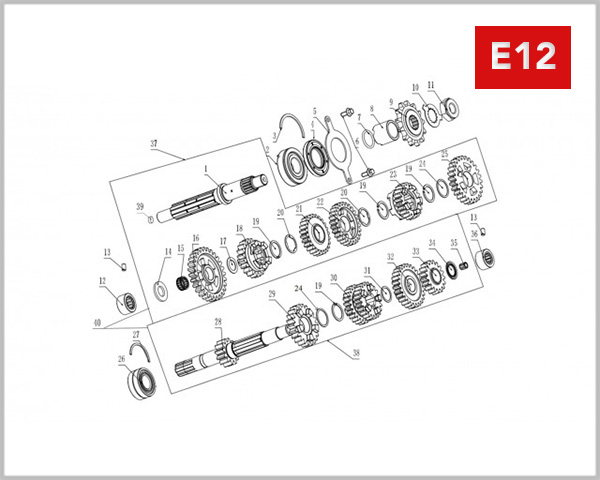 E12 - MAIN SHAFT COUNTER SHAFT