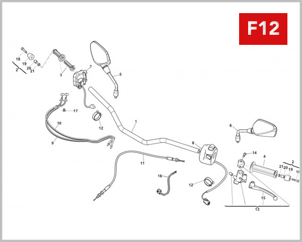 F12 - HANDLEBAR & SWITCHES