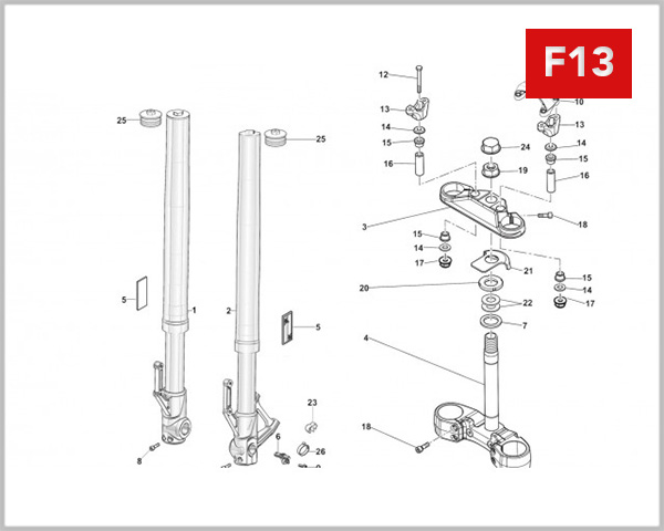 F13 - FRONT FORK ASSY