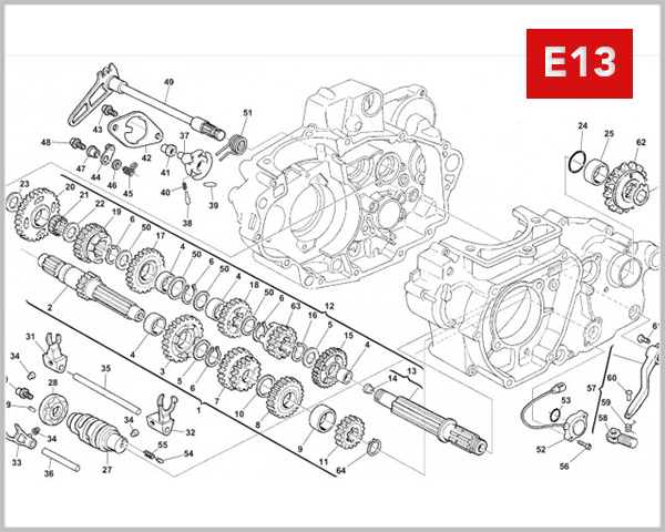 E13 - COMPLETE MAIN SHAFT