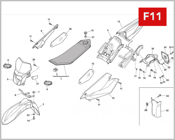 F11 - FRONT & REAR FENDER