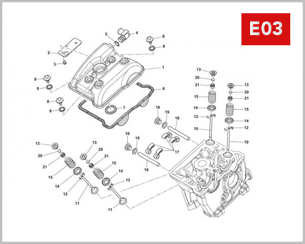 E03 - COVER CYLINDER HEAD 