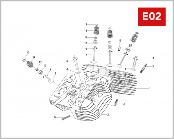 E02 - CYLINDER HEAD VALVE MECHANISM