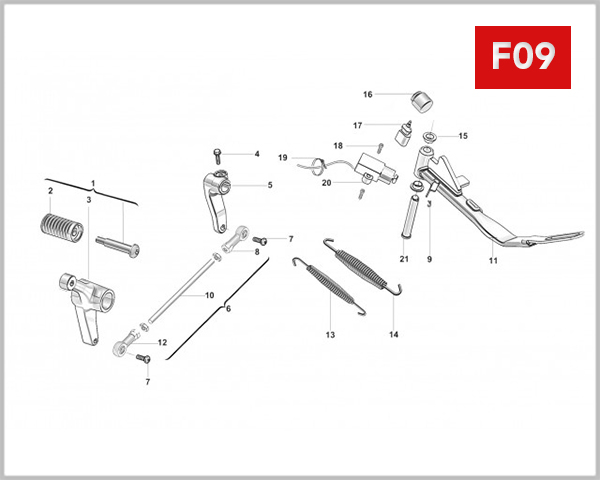 F09 - SHIFT LEVER & SIDE STAND