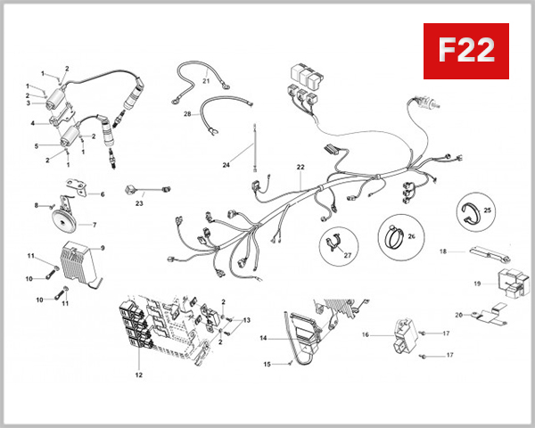 F22 - MAIN WIRING HARNESS 