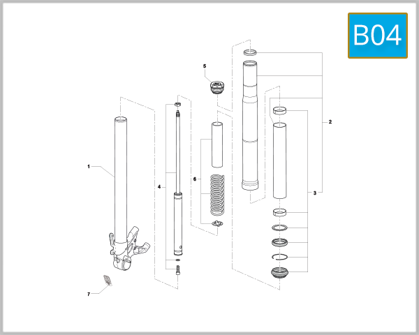 B04 - Right-Hand Fork (BRUTALE 675 - 800 MY16-20 - RR)