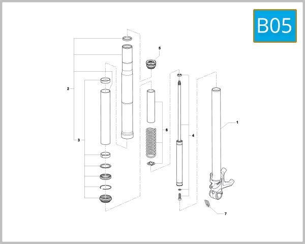 B05 - Left-Hand Fork (BRUTALE 675 - 800 MY16-20 - RR)