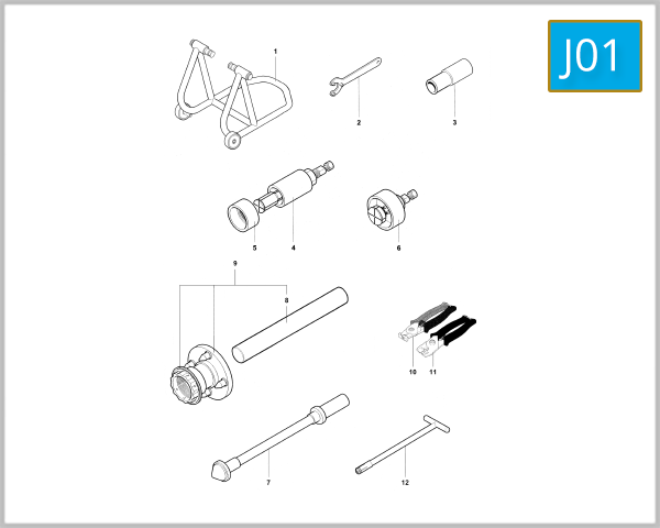 J01 - Workshop service tools frame 1