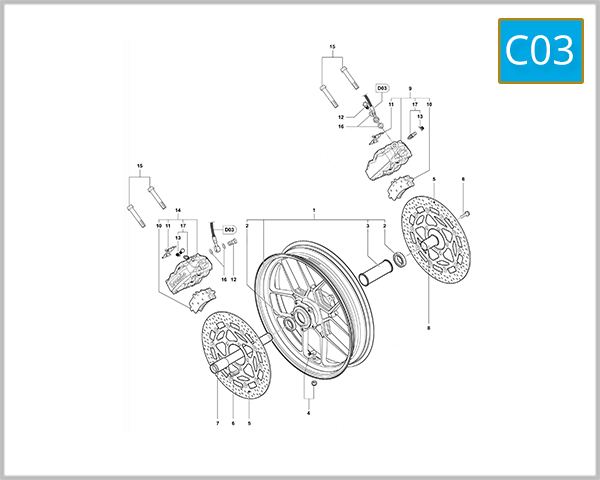 C03 - Front Wheel Assembly (Btutale RR)