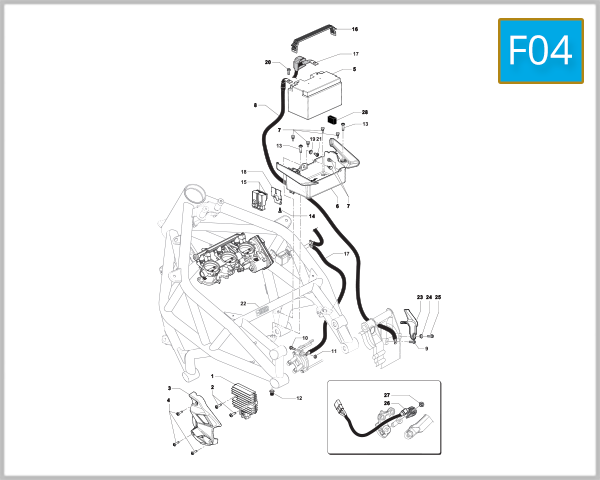 F04 - Rectifier Regulator assy Battery