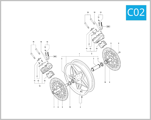 C02 - Front Wheel Assembly (B4 989 R)