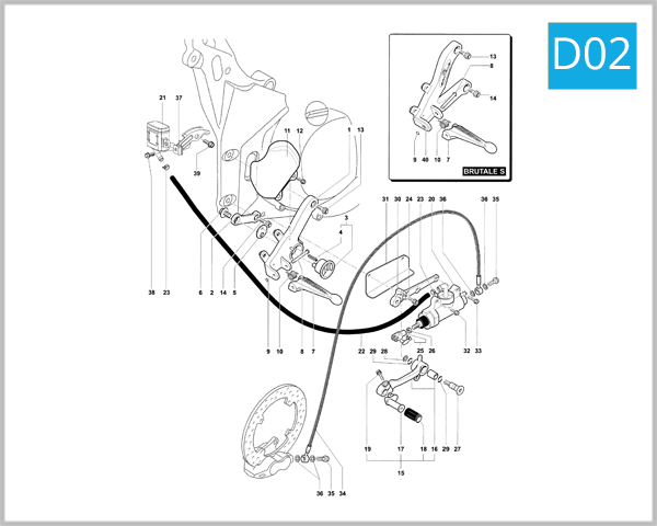 D02 - Right-Hand Footrest Assembly