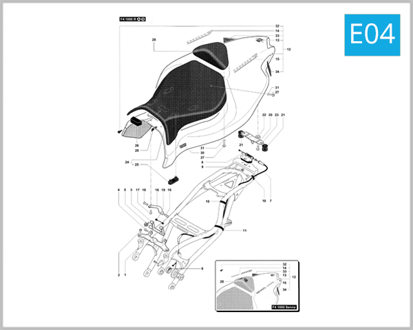 E04 - Rear Fairing Assembly (Single Seater)