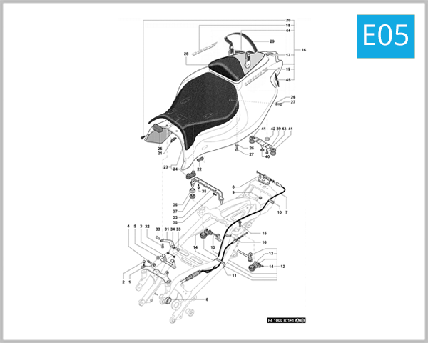 E05 - Rear Fairing Assembly (Two Seater)